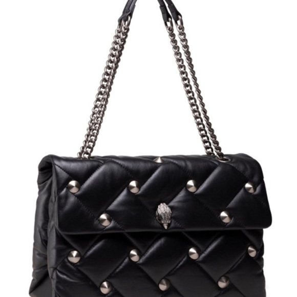 KURT GEIGER Kensington XXL Black Leather Crossbody Bag - Picture 7 of 16